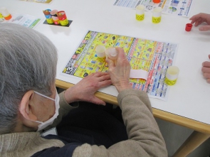 のり付け中