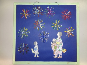 花火の壁飾り（芸術）