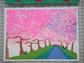 桜満開です。