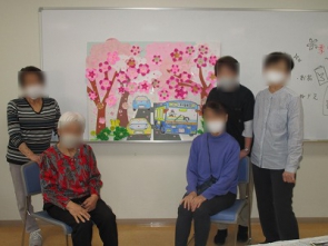 出来上がった作品と共に