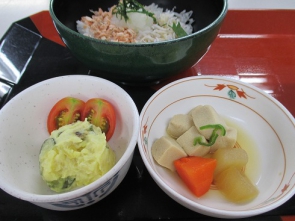 さつま芋サラダ＆高野豆腐