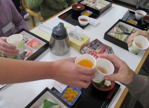 職員と皆様でも乾杯しました。