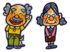 富士見台特養オリジナルキャラクター ふじおさん・ふじこさん