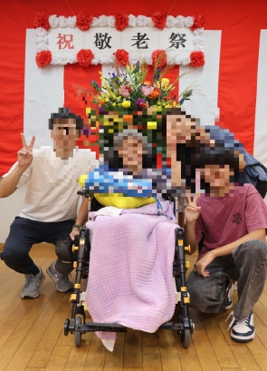 家族と一緒にピース✌