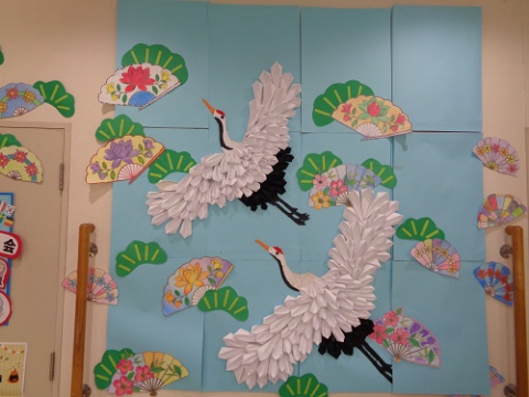 鶴と扇子の舞♪