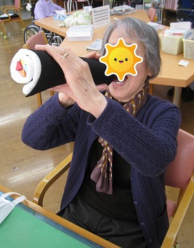 大きい口を開けて