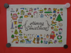 塗り絵もクリスマスです