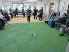 ボッチャ交流会開始です