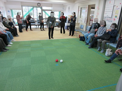ボッチャ交流会開始です