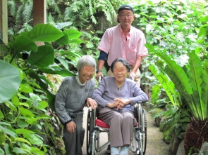 植物園の中は暖かいです。