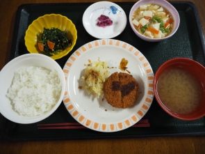 9月12日のデイサービスでの昼食です