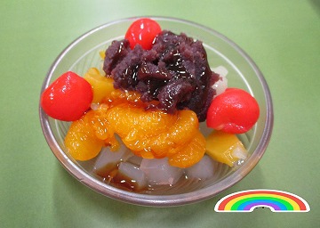 美味しそうなあんみつが出来ました！