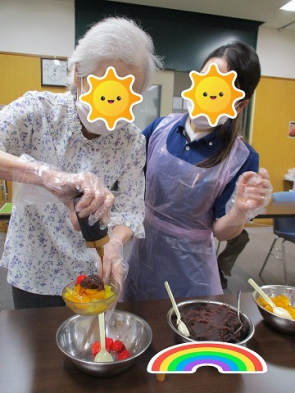 黒蜜をかけて完成！