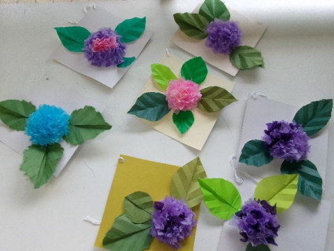 色とりどりの紫陽花