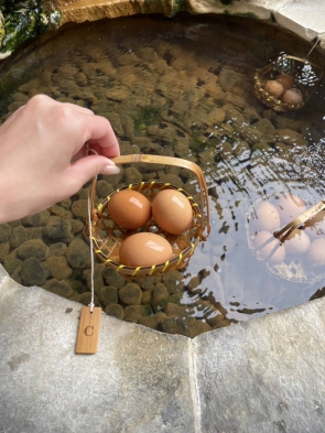 温泉卵作り