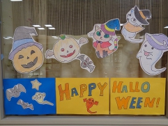　デイでもハッピーハロウィン！撮影ポイントです！