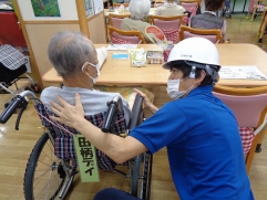 一人ひとりの体調を確認