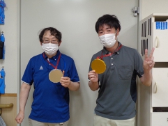 手作りの金メダルと銀メダル作りました！運動会楽しく頑張りましょうー