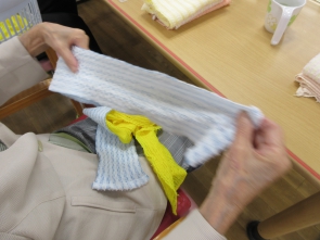         洗濯ものを畳んで下さる方も。