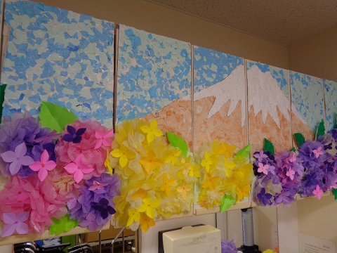 富士の山と紫陽花です。