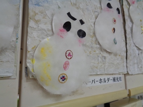 手作りの雪だるま