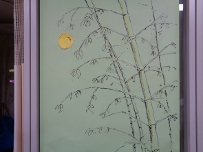 月明りの下の竹林