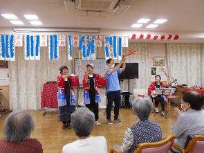 皆で南京玉すだれ♪