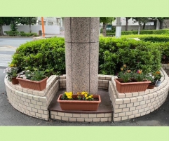 施設入り口に飾られています！