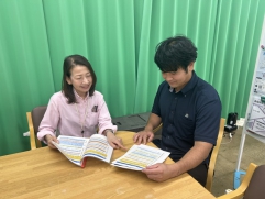 接遇のロールプレイを行っている様子です☆彡