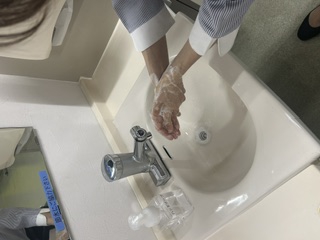 しっかり泡立てて洗います☆彡