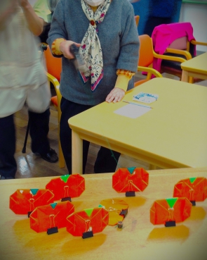 射的は狙いを定めて…